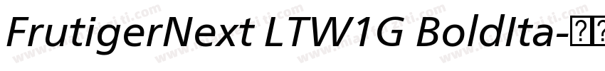 FrutigerNext LTW1G BoldIta字体转换